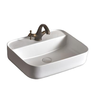 China Modern Sanitary Sink Black Rectangular Wash Supplier Rectangular Hand Class Art Bathroom Basin YL3408A for sale