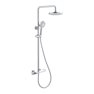 China Without Slide Bar Hotel Wall Mount Head Hot And Cold Water Mixer Bathroom High Pressure Handheld Shower Set YF2009 for sale