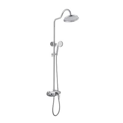 China Without Slide Bar Simple Design Rainfall Water Saving Filter Heads Wall Mounted Faucet Wholesale Rain Shower Set YF2001 for sale