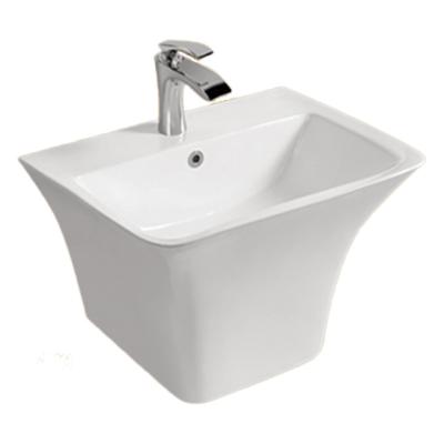 China Wash Basin Sanitary Easy Clean Wall Mounted Square Face Ware Outdoor Basin Bathroom Sink YL6002 for sale