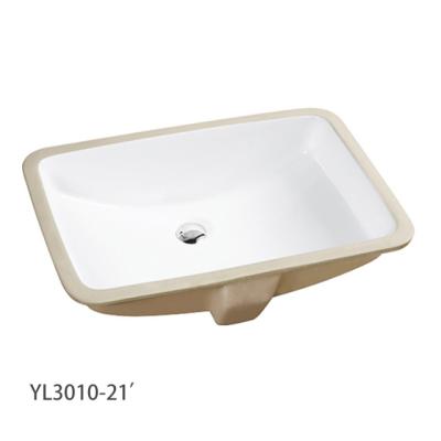 China Shampoo Sinks Ceramic Toilet Under Counter Price YL3010 Bathroom Vanity Cabinet New Model Rectangular Hand Basin for sale