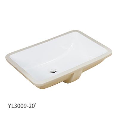 China Shampoo Sinks Toilet Under Counter Ceramic Price Quality YL3009 Bathroom Vanity Cabinet New Model Rectangular Wash Basin for sale