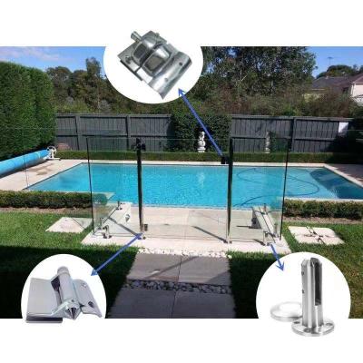 China ZD Modern Hot Sales Stainless Steel Swimming Pool Barrier Soft Close 180 Degree Glass To Door Glass Hinge for sale