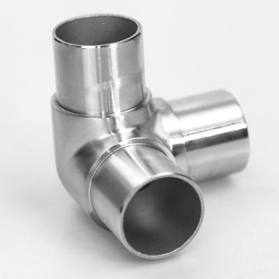 China Modern ZD Round Tube Railing Connectors Stainless Steel Elbow And Tee for sale