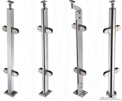 China ZD Modern Stainless Steel Balcony Railing Office Glass Railing Post for sale