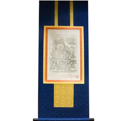 China Large Size Tangka Cloth Chinese Tibetan Paper Thangka Living Room Family Temple Hanging Painting Decoration for sale