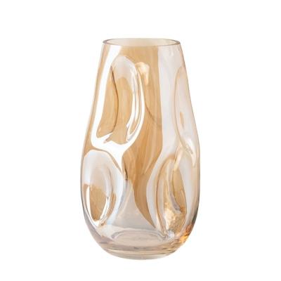 China Creative Irregular Shaped Glass Vase Decoration Nordic Europe Style Water Vase Decoration Living Room Table Vase for sale