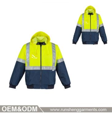 China Cheap 3M Hi Class Strength Yellow Bomber Jacket Men Breathable for sale