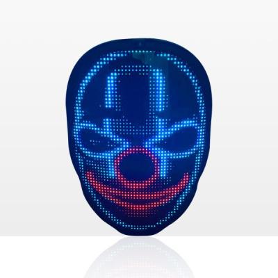 China 12 Hours Fashion APP Connect Custom Light Up Face Mask Party Christmas Party Supplies Display Masks for sale