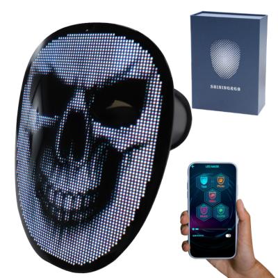 China 10 houers Cosplay Party Led Mask Led Full Face Masks For Adults LED Halloween Mask With App Radio Programmable for sale