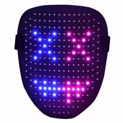 China 10 Hours Amazon Wholesale Halloween Led Light Party Mask Funny Hot Selling Praise Up Face Mask for sale