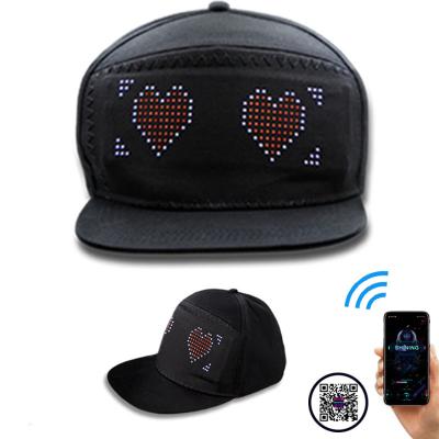 China 5 Hours Type-C App Control LED Display Announcement Fill Cap Led Message DIY Party Halloween Hat for sale