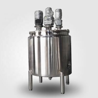 China Price of stainless steel industrial electric heating liquid soap mixing equipment / cosmetic creams mixing tank for sale