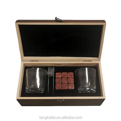 China China Wholesale Premium Customized Wooden Gift Box Natural Red Jasper Creative Whiskey Ice Rocks Cooling Stones for sale