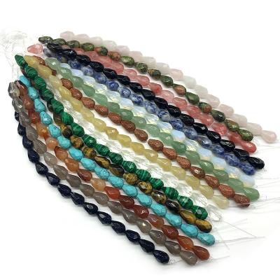 China China wholesale natural crystal tiger eye stone agate aventurine round beads chain for diy making for sale