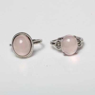 China Wholesale High Quality Natural Jewelry Ring For Women Gifts from China Crystal Simple Adjustable Rose Quartz for sale