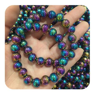 China China wholesale natural mineral folk art plated color hematite crystal bracelet for crystal jewelry for sale