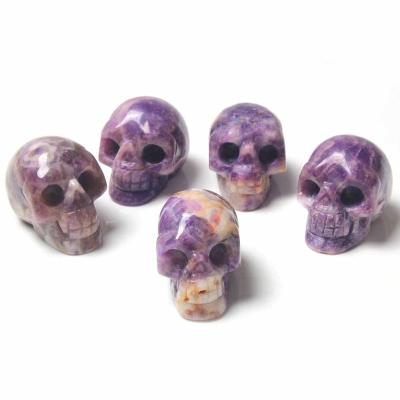 China China Wholesale Hot Sale Natural Crystal Dream Amethyst Skulls For Decoration for sale