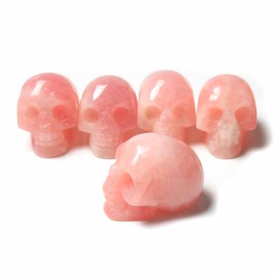 China Hot Sale Wholesale Crystal Rose Quartz Skulls For Decoration natural from China and Fengshui for sale