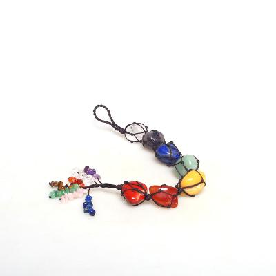 China Wholesale Natural Fengshui Seven Chakra Gravel Crystals Healing Stones Pendants For Decoration for sale