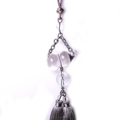 China China Natural White Crystal Gourd Car Interior Pendants for sale