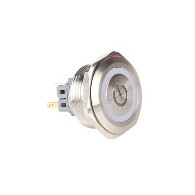 China Factory wholesale price 30mm RGB 1NO 1NC illuminated metal push button switch without NC function for sale