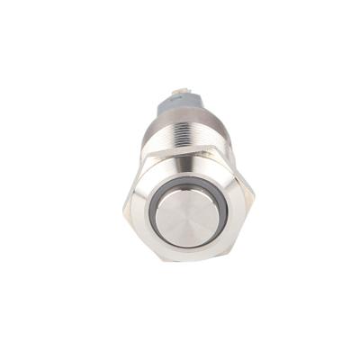 China 1NO 4 pin10mm 1NO Mini Push Button Switch High Waterproof Around Metal Momentary Latching Push Button Switch for sale