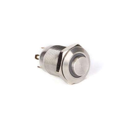 China 1NO Low Price 12mm Metal 220V Waterproof Push Button Switch for sale