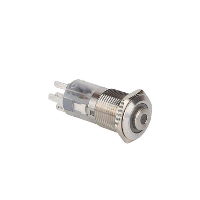 China 1NC1NO Stainless Steel Metal Momentary 16mm Push Button Switch and LED Indicator for sale