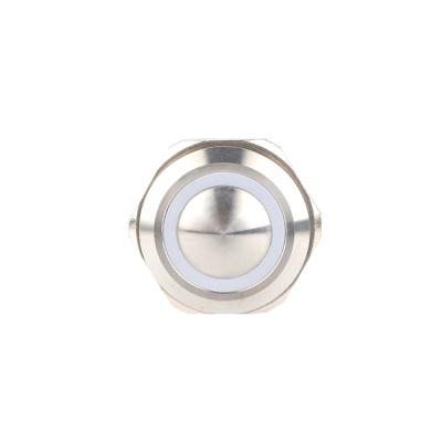 China 1NO 1NC 30mm Ball Key Ring LED Illuminated 1 NO1 OR Stainless Steel Latching Push Button Switch for sale