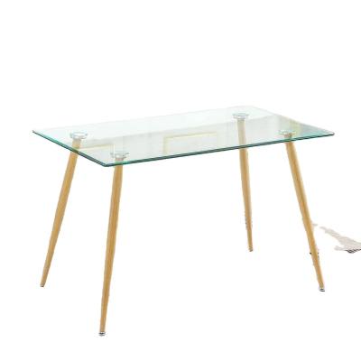 China High Quality Low Price Beech Wood Legs Dining Table Modern Glass Table Universal Coffee Table Foldable for sale