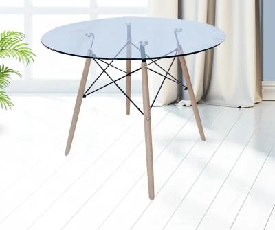 China Modern Design Adjustable Living Room Restaurant Lowest Price Modern Design Universal Glass Table Top (Size) Dining Table Coffee Table for sale