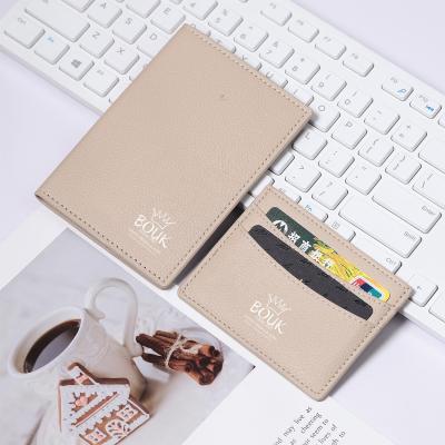 China Wholesale Free Sample Slim Leather PU Credit Card Holder Business Card Cover Protector Portable Passport Holder for sale