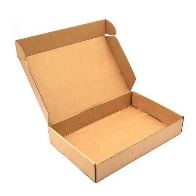 China Hot Sale Recycled Brown Materials Kraft Paper Corrugated Mailer Box Shoe Clothing Paper Underwear Packaging Custom Logo Shipping Box for sale