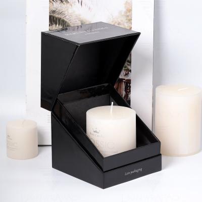 China Wholesale Custom Recyclable Rigid 10 Ounce Candle Jar Boxes Logo Gift Packaging Luxury Black Box for sale