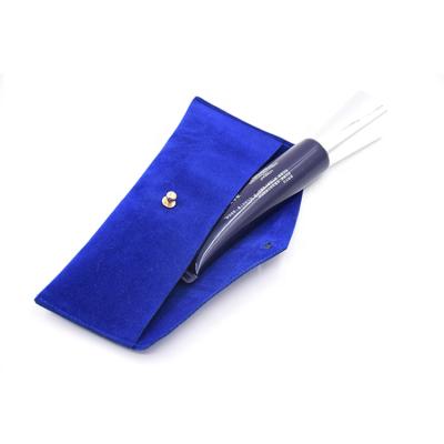 China Jewelry Free Sample Custom Logo Printed Velvet Makeup Brush Pouch Envelope Flap Suede Jewelry Necklace Bag With Nipple Stud for sale