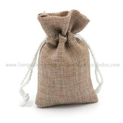 China Jewelry Customized Logo Branded Perfume Pouches Jute Perfume Bags for sale