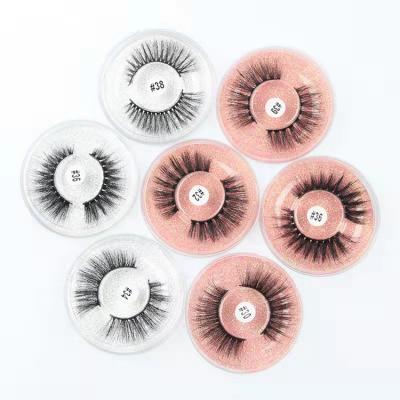 China Wholesale Fur Private Label Eye Lashes 22mm False Mink Volume Fan Eyelashes Highly With Box for sale