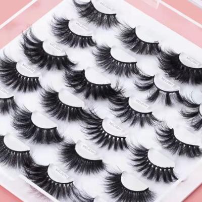 China Wholesale Private Label Strip Of Fur Full Lashes 22 Mm Eyelashes 3D 4D 5D Natural Fan Faux Mink for sale