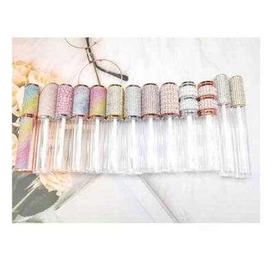 China Mini Unique Luxury Wholesale Kids Lip Balm Container Lip Gloss Tubes And Empty Brown Square Crown for sale