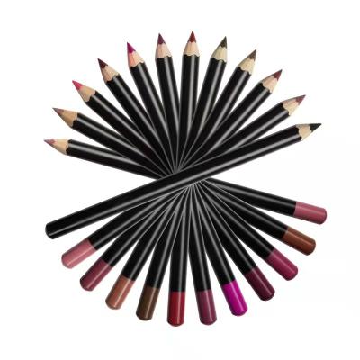 China Wholesale waterproof pigment waterproof vegan matte cream lip liner private label brand custom lip liner pencils for sale