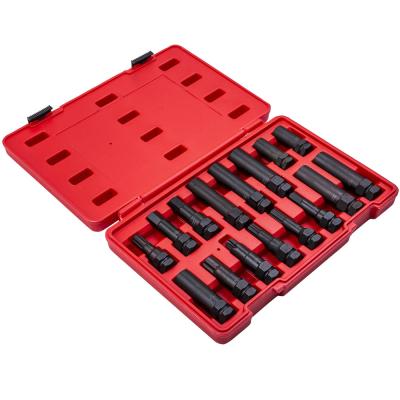 China maXpeedingrods Locking Lug Nut Spanner Wheel Tire Lug Removal Plug Set Tool Kit 16 Pcs Hex 12-Spline 8-Point 5/8