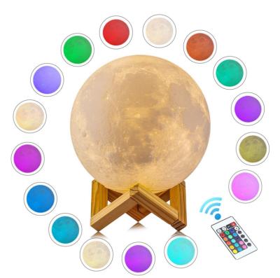 China Decoration 12 Years Designer and Manufacturer of 16 Color Change Moon RGB Indoor Decorative Remote Control Light of Gift Products for sale