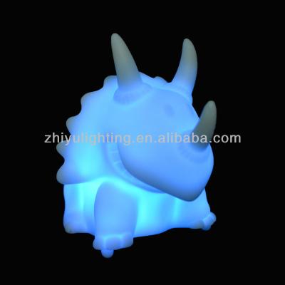 China Auto Decoration Electronic Lamp Color Changed LED Dinosaur Night Light for sale