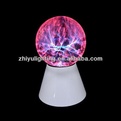 China Gift 6 Inch Plasma Ball Lamp With Peace Symbol for sale