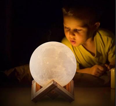 China Creative color and shine of 3d night light moon lamp gift LED printing home decor etc. variable 3D for sale