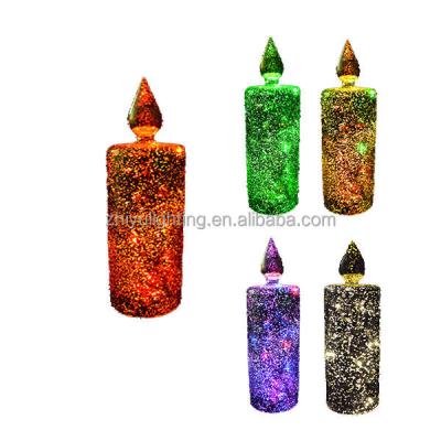 China Modern LED battery opearted candle night light, color changing table light, battery operated flicker candle light for sale