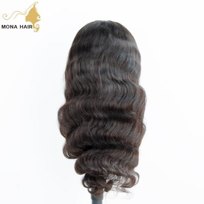 China Hot Selling Body Wave Stock Wigs Hairline Soft Natural Transparent Lace Frontal Wig for sale