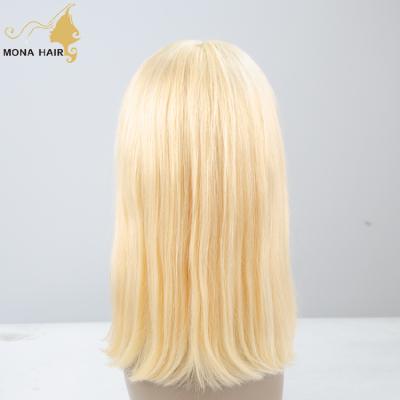 China Wholesale Peruvian Lead Wave Wigs Guangzhou Hair Factory Blonde 613 Lead Wig Human Hair T Piece Silky Straight Lace Wig for sale