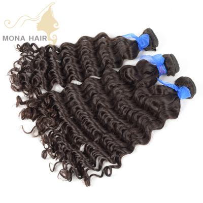 China Wholesale Deep Wave Hair Wefts Manufacturer Raw Indian Hair Bundles Raw Indian Hair Bundle for sale